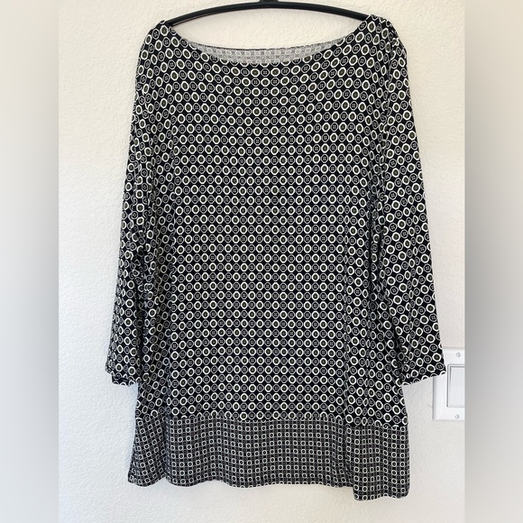 J. Jill Wearever Collection Geo Print Tunic, Size L - Picture 1 of 4